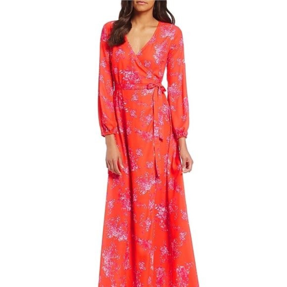 Gianni Bini Maxi rotar wrap dress